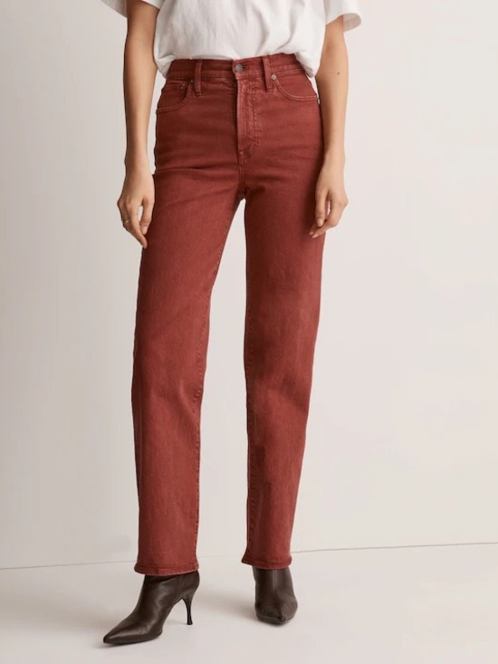 Madewell Denim - NWT Madewell The Perfect Vintage Wide-Leg Jean in Rich Burgundy